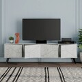 Comoda TV, Decortie, Dune, 180x50x29.6 cm, Carrara
