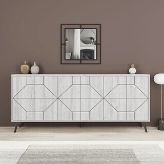 184x77.4x35 cm, Alb