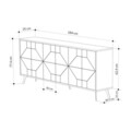 Consola, Decortie, Dune 183, 184x77 cm, PAL, Stejar