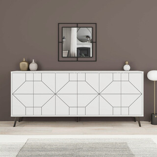 184x77.4x35 cm, Alb
