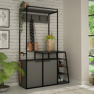 116x180x38 cm, Antracit;Negru
