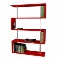 Biblioteca Wooden Art, Sunrise Red, 90x129x22 cm
