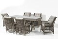 Set masa si scaune de gradina 7 piese, Divona, Calista , Gri