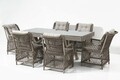 Set masa si scaune de gradina 7 piese, Divona, Calista , Gri