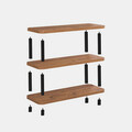 Corp biblioteca, Dora, Step, 80x75x28 cm, PAL, Negru / Pin Atlantic