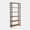 Corp biblioteca, Dora, Gala, 80x168 cm, PAL, Negru / Pin Atlantic