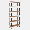 Corp biblioteca, Dora, Gala, 80x168 cm, PAL, Negru / Pin Atlantic