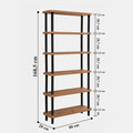 Corp biblioteca, Dora, Gala, 80x168 cm, PAL, Negru / Pin Atlantic