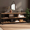 Corp biblioteca, Dora, Zen, 180x74 cm, PAL, Negru / Pin Atlantic