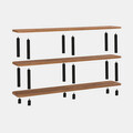 Corp biblioteca, Dora, Zen, 180x74 cm, PAL, Negru / Pin Atlantic