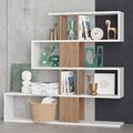 Corp biblioteca, Elegance, Karlin, 120x109x20 cm, PAL, Alb/Maro
