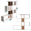 Corp biblioteca, Elegance, Karlin, 120x109x20 cm, PAL, Alb/Maro