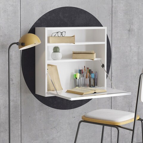 Birou, Elegance, Optimum, 64x60x20 cm, PAL, Alb