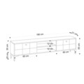 Comoda TV, Emerald, Hera, 180x55x31 cm, PAL, Stejar