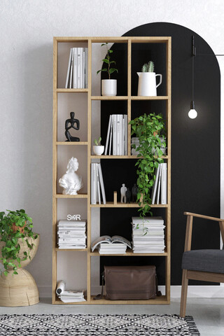 Corp biblioteca, Emerald, Demios, 75x170x18 cm, PAL, Maro