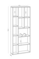 Corp biblioteca, Emerald, Uranüs, 75x170x18 cm, PAL, Alb