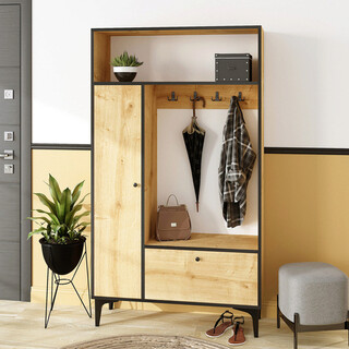 100x177x35 cm, Maro;Negru