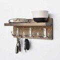 Raft de perete, Evila Originals, Aa031, 30x13x11 cm, Lemn, Maro
