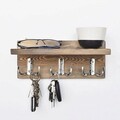 Raft de perete, Evila Originals, Aa031, 30x13x11 cm, Lemn, Maro