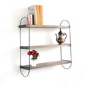 Raft de perete, Evila Originals, Wr041, 60x55x15 cm, Lemn, Nuc / Negru