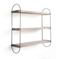 Raft de perete, Evila Originals, Wr041, 60x55x15 cm, Lemn, Nuc / Negru