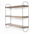 Raft de perete, Evila Originals, Wr041, 60x55x15 cm, Lemn, Nuc / Negru