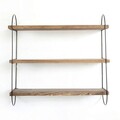 Raft de perete, Evila Originals, Wr041, 60x55x15 cm, Lemn, Nuc / Negru