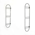 Raft de perete, Evila Originals, Wr041, 60x55x15 cm, Lemn, Nuc / Negru