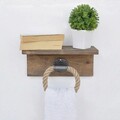 Raft de perete, Evila Originals, Boruraf136, 30x14x12 cm, Lemn, Maro