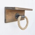 Raft de perete, Evila Originals, Boruraf136, 30x14x12 cm, Lemn, Maro