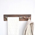 Raft de perete, Evila Originals, Cop012, 60x14x8 cm, Lemn, Aur roz / Nuc