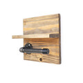 Raft de perete, Evila Originals, Boruraf172, 30x14x12 cm, Lemn, Nuc / Negru