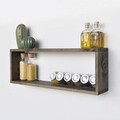 Raft de perete, Evila Originals, Aa050, 70x25x13 cm, Lemn, Maro