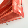 Raft de bucatarie, Evila Originals, Raf212, 70x21x10 cm, Lemn, Rosu