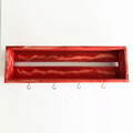 Raft de bucatarie, Evila Originals, Raf212, 70x21x10 cm, Lemn, Rosu