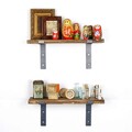 Raft de perete, Evila Originals, Lam003, Lemn, Nuc negru