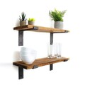 Raft de perete, Evila Originals, Lam003, Lemn, Nuc negru