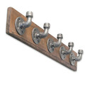Raft de perete, Evila Originals, Boruraf038, 50x11x9 cm, Lemn, Nuc / Negru