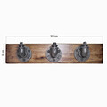Raft de perete, Evila Originals, Boruraf038, 50x11x9 cm, Lemn, Nuc / Negru