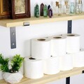 Raft de perete, Evila Originals, Lam001, 60x16x14 cm, Lemn, Nuc negru