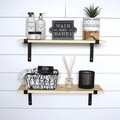 Raft de perete, Evila Originals, Lam001, 60x16x14 cm, Lemn, Nuc negru