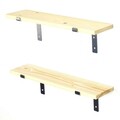 Raft de perete, Evila Originals, Lam001, 60x16x14 cm, Lemn, Nuc negru