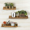 Raft de perete, Evila Originals, Raf118, Lemn masiv, Maro