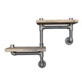 Raft de perete, Evila Originals, Boruraf041, 55x30x14 cm, Lemn, Nuc / Negru
