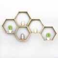 Raft de perete, Evila Originals, Hex002, Lemn, Maro