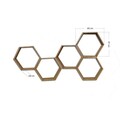 Raft de perete, Evila Originals, Hex002, Lemn, Maro