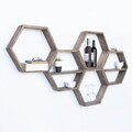 Raft de perete, Evila Originals, Hex003, Lemn, Maro