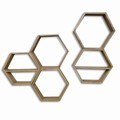 Raft de perete, Evila Originals, Hex003, Lemn, Maro