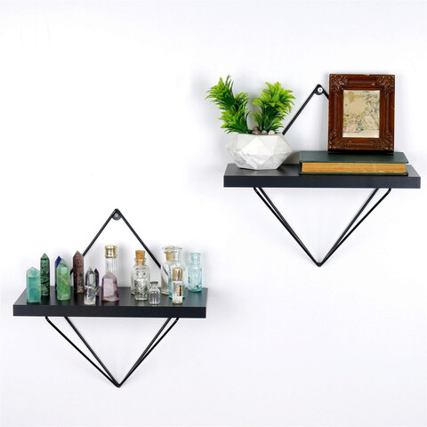 Raft de perete, Evila Originals, Wr059, Metal, Negru
