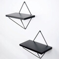Raft de perete, Evila Originals, Wr059, Metal, Negru